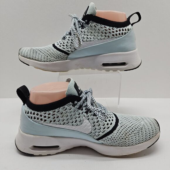 Nike Air Max Thea Ultra Flyknit Womens Glacier Blue Sneakers Size 8 - Picture 2 of 9